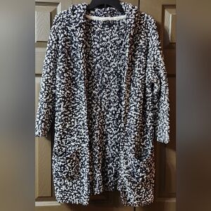POOF NEW YORK, WOMENS XL, HOODED CARDIGAN, MID LENGTH